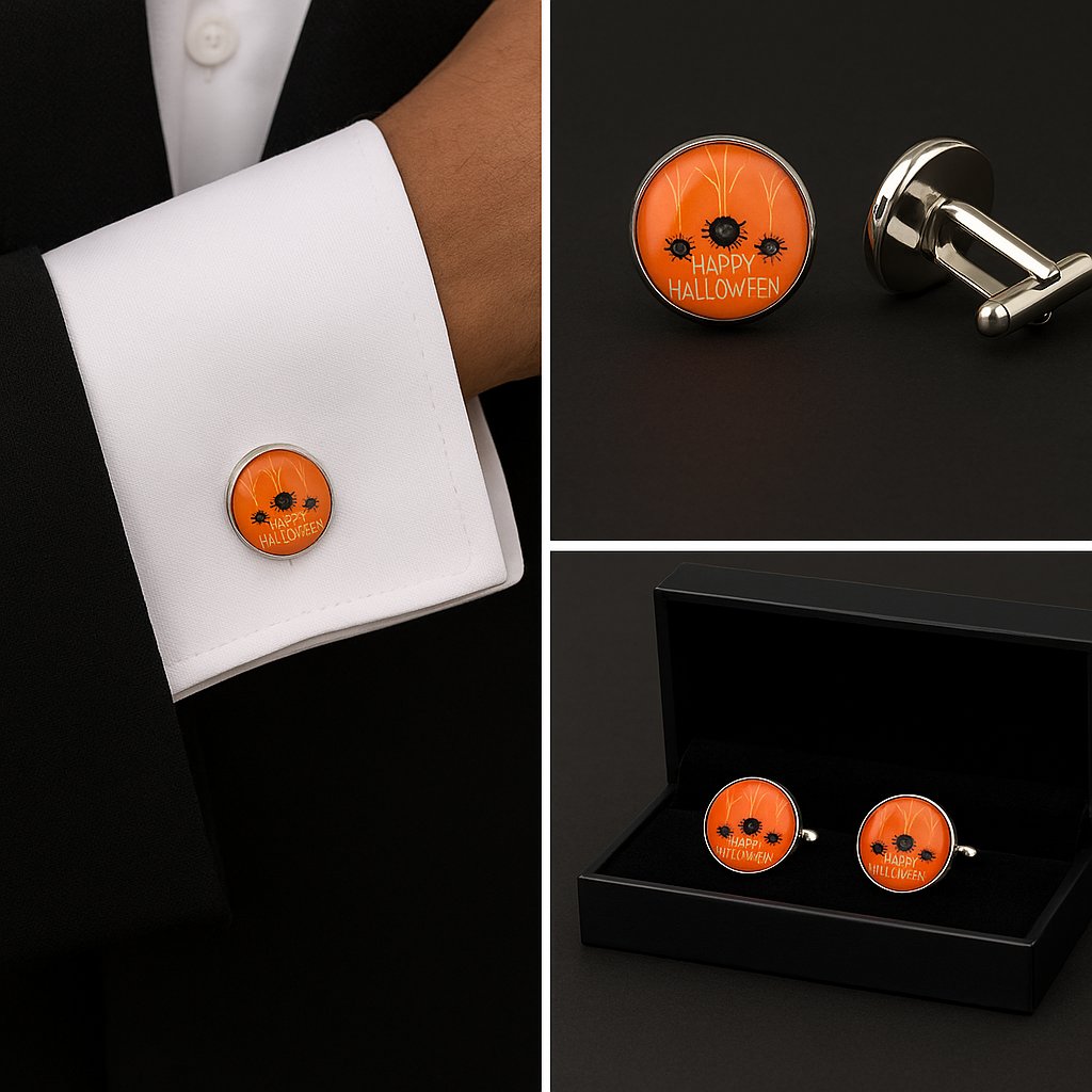 Halloween Spiders Cufflinks Halloween Spiders Cufflinks