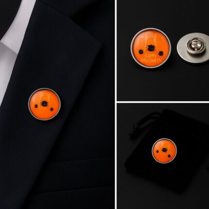 Halloween Spiders Lapel Pin Badge