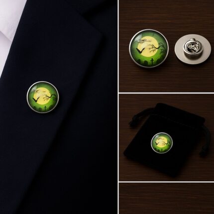 Halloween Tombstones Lapel Pin Badge