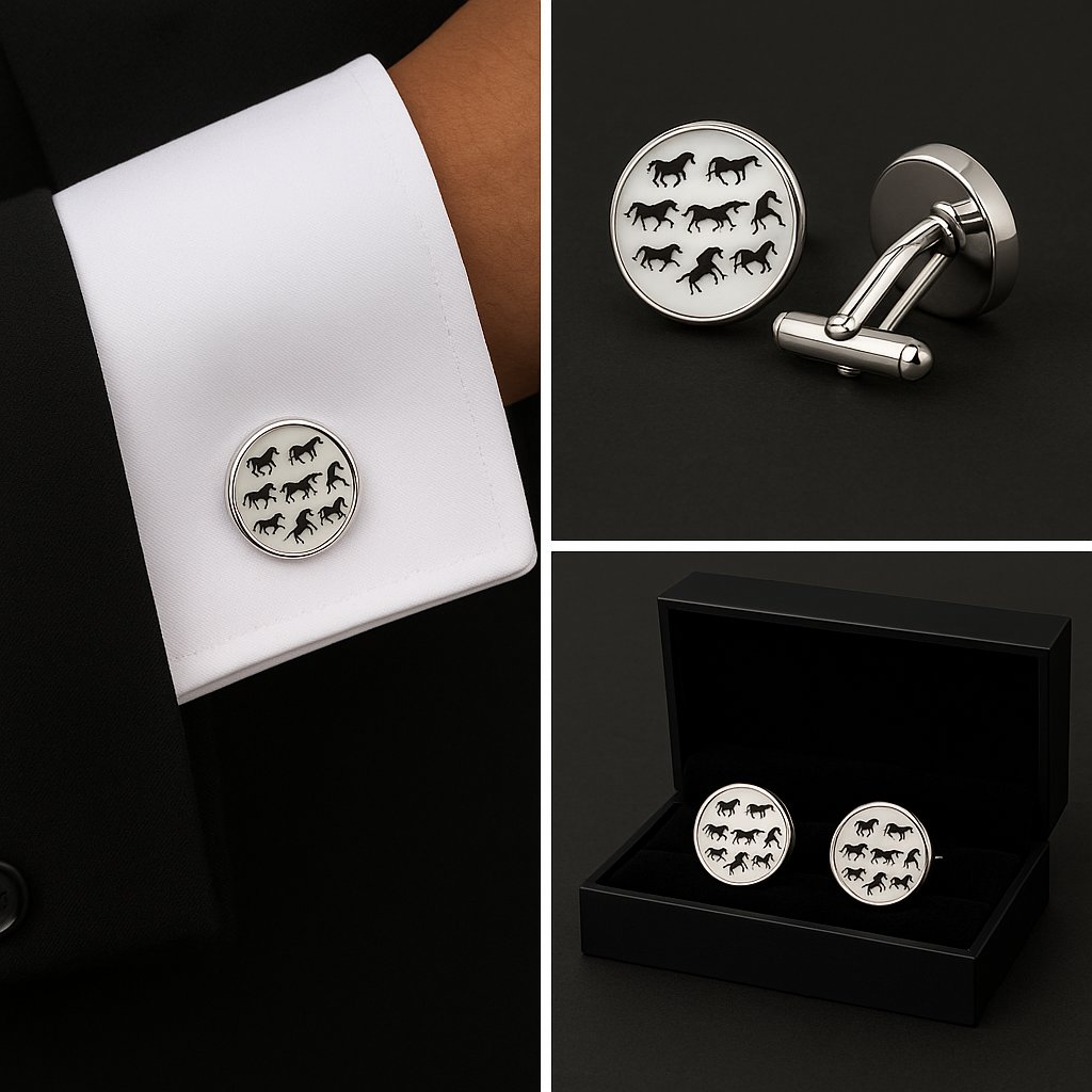 Horse Silhouette Cufflinks Horse Silhouette Cufflinks
