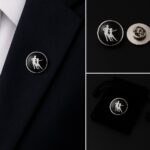 Ice Skating Lapel Pin Badge