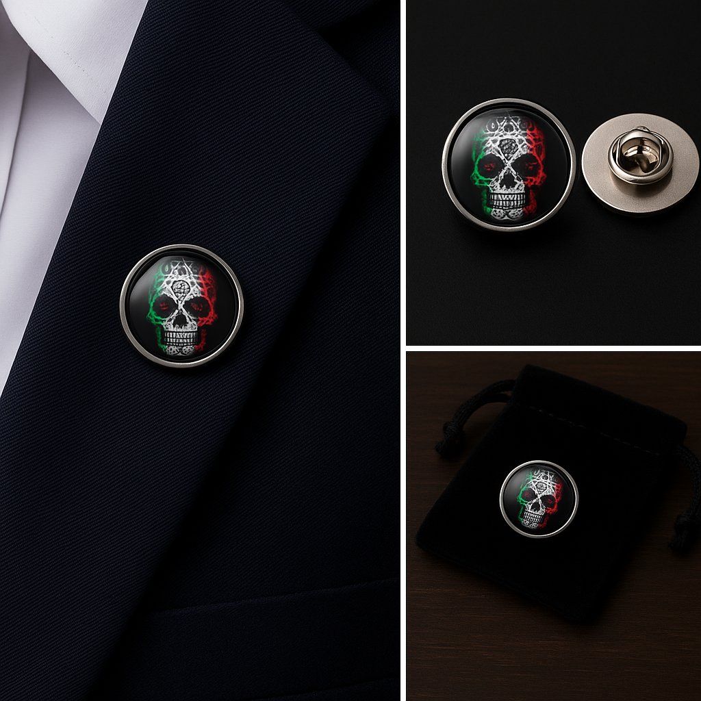 Italian Skull Lapel Pin Badge Italian Skull Lapel Pin Badge