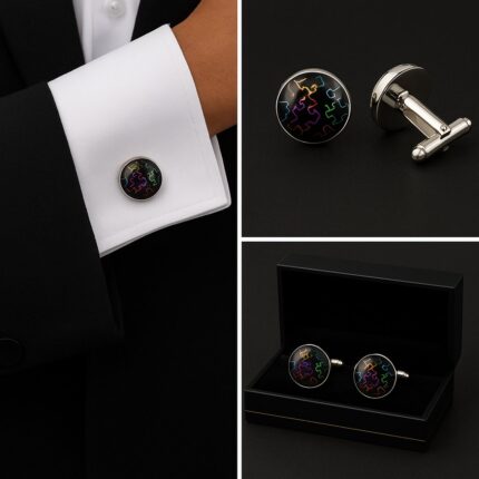Jigsaw Neon Cufflinks