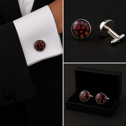 Jigsaw Red Cufflinks