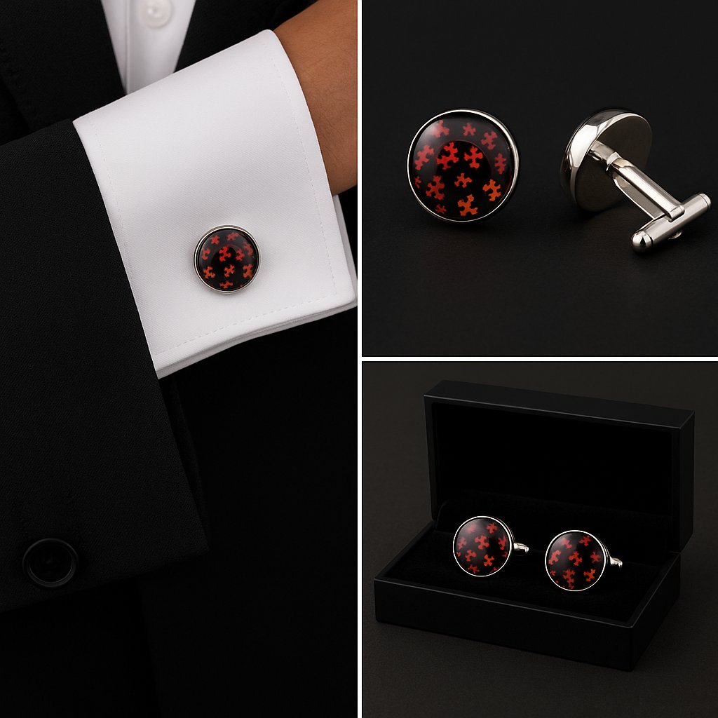 Jigsaw Red Cufflinks Jigsaw Red Cufflinks