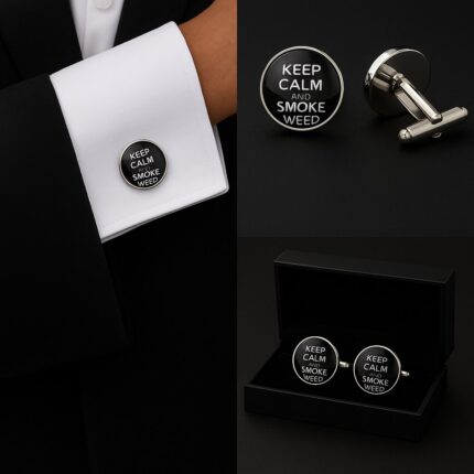 Keep Calm And Smoke Weed Cufflinks