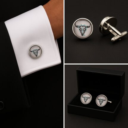 Longhorn Green Cufflinks