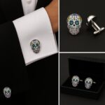 Metal Sugar Skull Cufflinks