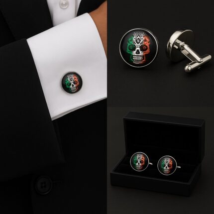 Mexican Skull Ireland Cufflinks