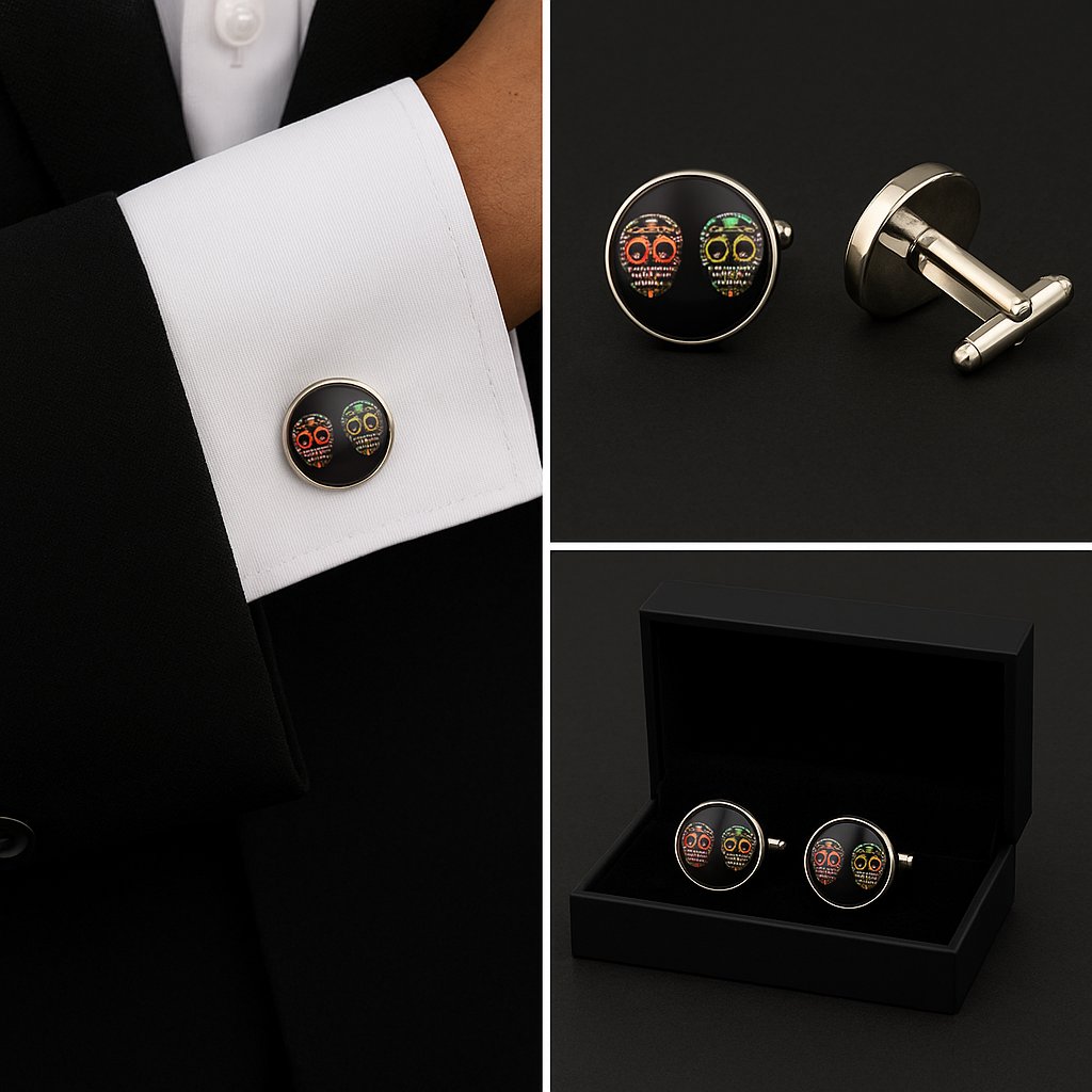 Mexican Skull Pair Cufflinks Mexican Skull Pair Cufflinks