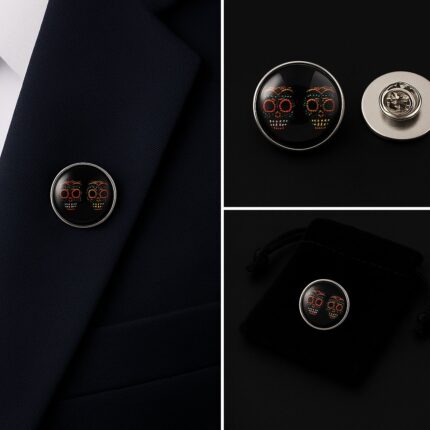 Mexican Skulls Lapel Pin Badge