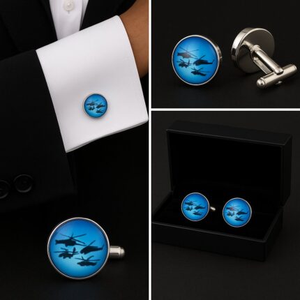 Military Helicopters Cufflinks
