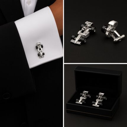 Motor Racing Car Cufflinks