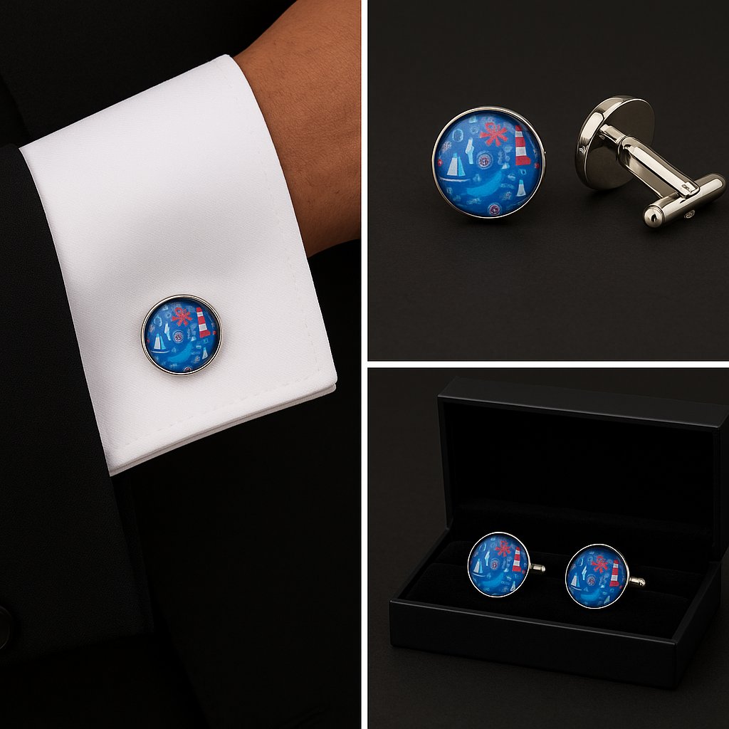 Nautical Scene Cufflinks Nautical Scene Cufflinks