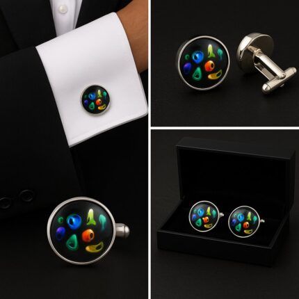 Neon Drops Cufflinks
