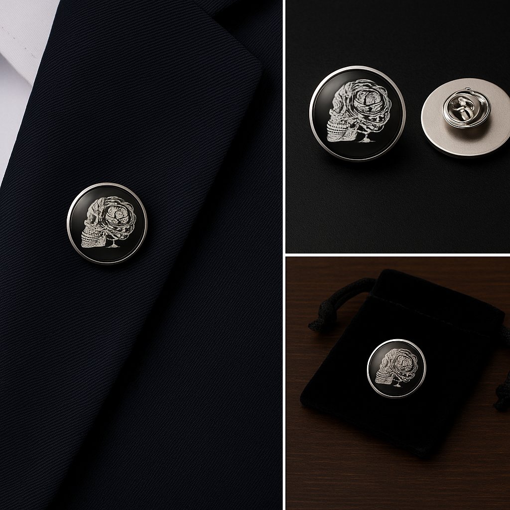Nested Skull Lapel Pin Badge Nested Skull Lapel Pin Badge