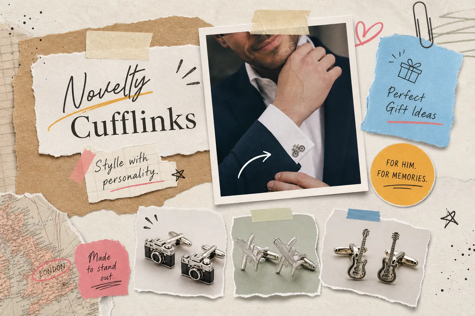 An image showing novelty cufflinks
