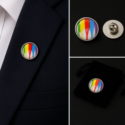 Paint Splash Lapel Pin Badge