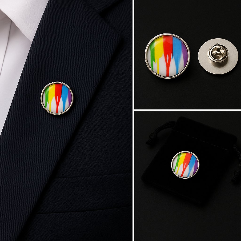 Paint Splash Lapel Pin Badge Paint Splash Lapel Pin Badge