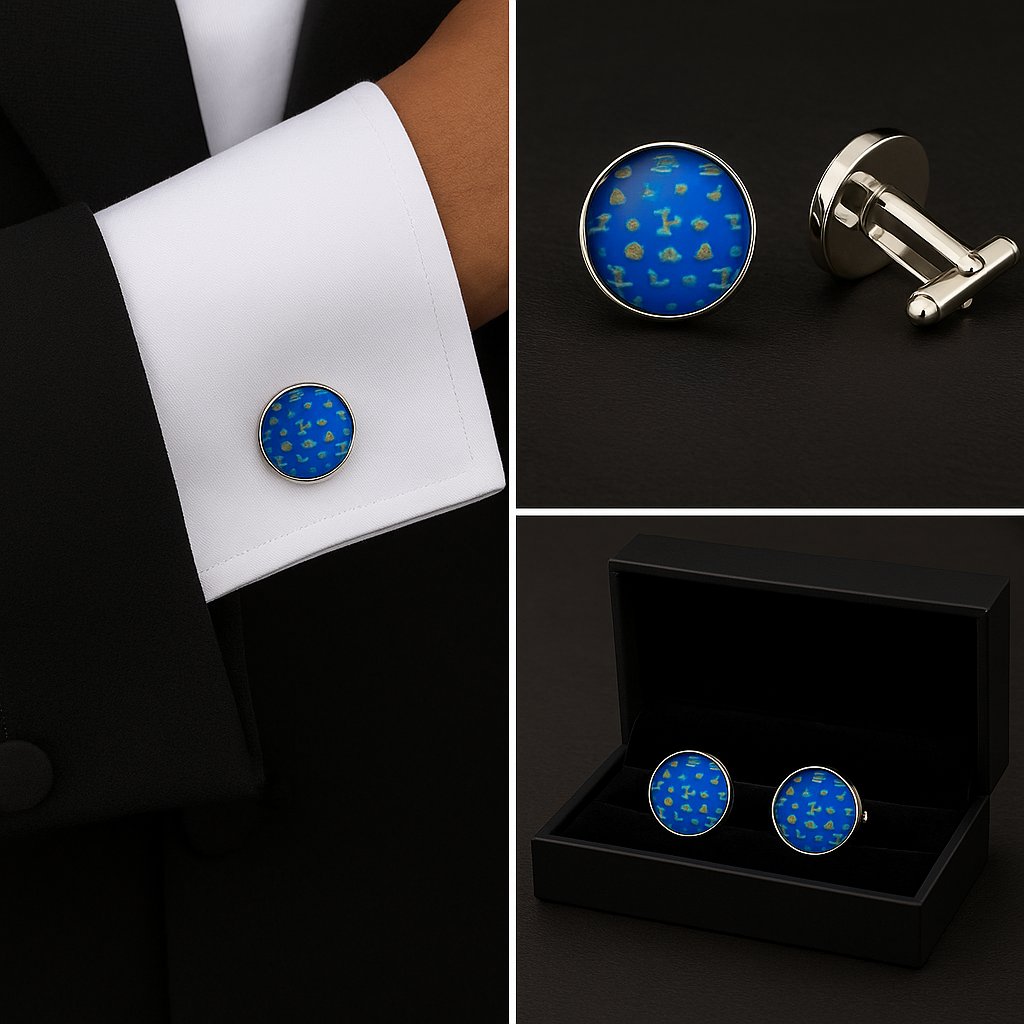 Pattern Aliens Cufflinks Pattern Aliens Cufflinks