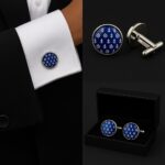 Pattern Anchor And Wheel Cufflinks