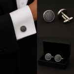 Pattern Black Mesh Cufflinks