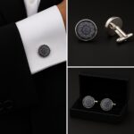 Pattern Black Sun Cufflinks