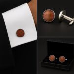 Pattern Brown Crests Cufflinks