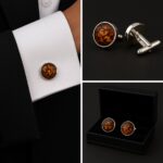 Pattern Camouflage Black & Brown Cufflinks