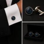 Pattern Camouflage Black Cufflinks