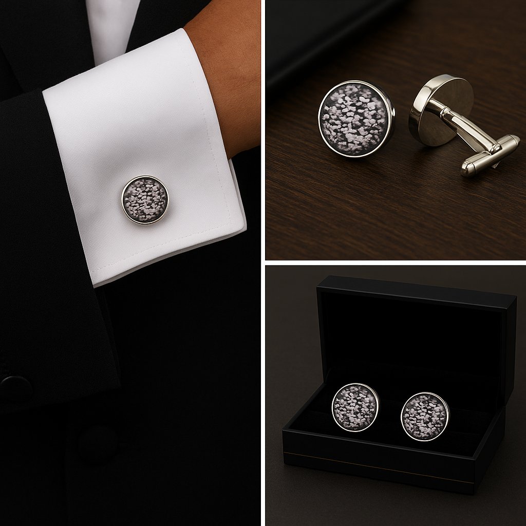 Pattern Camouflage Black & White Cufflinks Pattern Camouflage Black & White Cufflinks