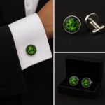 Pattern Camouflage Green & Black Cufflinks