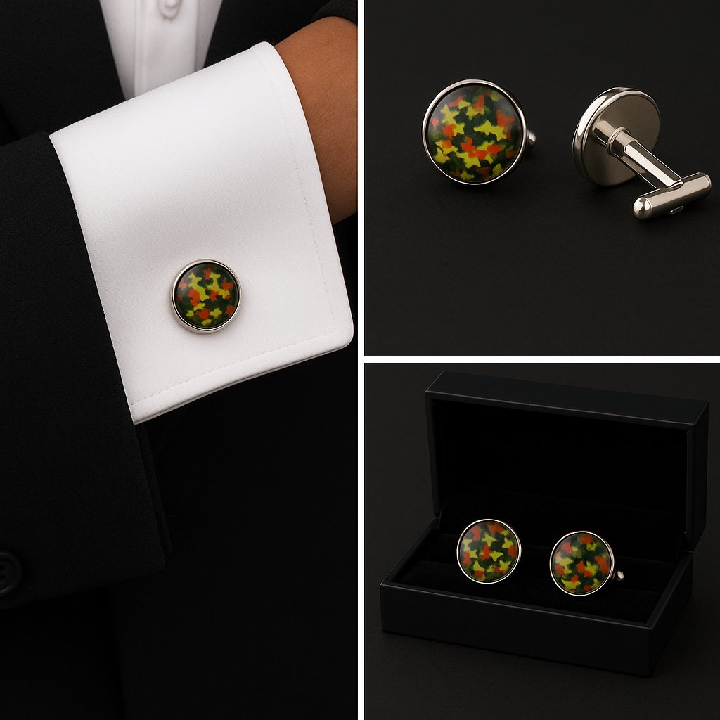 Pattern Camouflage Mixed Cufflinks Pattern Camouflage Mixed Cufflinks