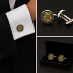 Pattern Colourful Bricks Horizontal Cufflinks