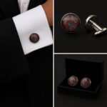 Pattern Colourful Leaves Cufflinks
