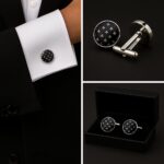 Pattern Dark Crest Cufflinks
