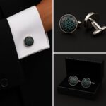 Pattern Green And Black Cufflinks