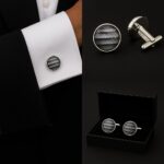Pattern Grey Dark Swirl Cufflinks