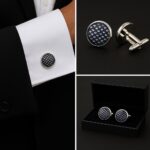 Pattern Grey Heart Cufflinks
