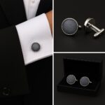 Pattern Grey Mesh Cufflinks