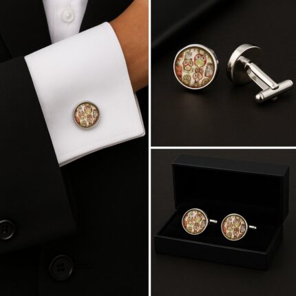 Pattern Owls Cufflinks