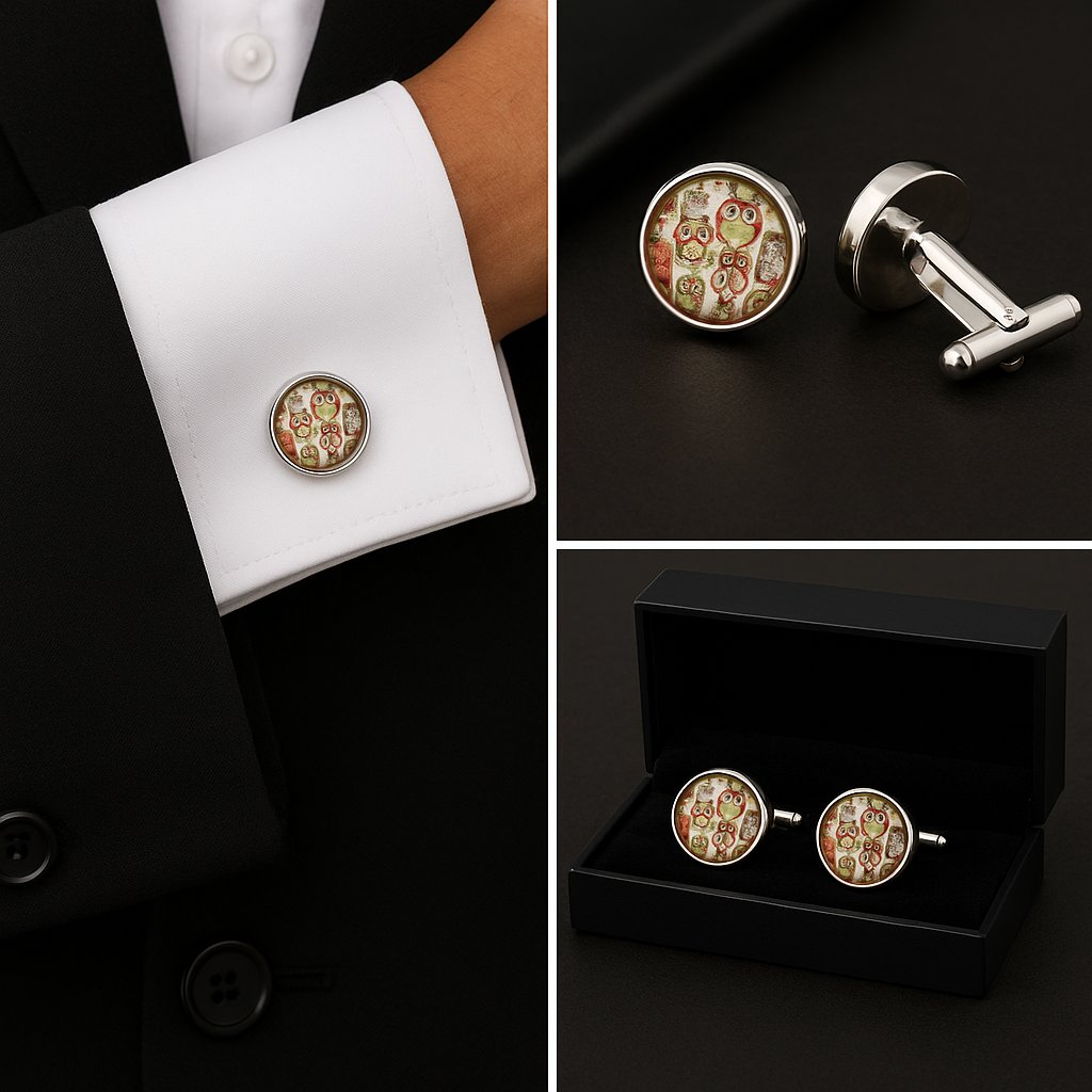 Pattern Owls Cufflinks Pattern Owls Cufflinks