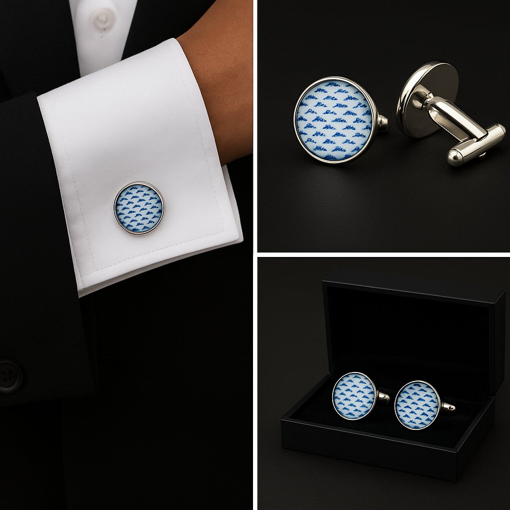 Pattern Whales Cufflinks Pattern Whales Cufflinks
