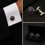 Pattern White Crack Cufflinks
