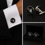 Peace Frog Black Cufflinks