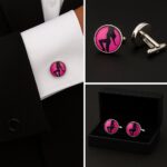 Pink Dancer Silhouette Cufflinks