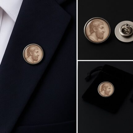Plato Lapel Pin Badge