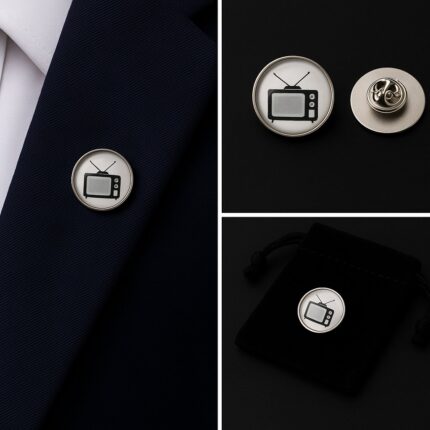Retro Tv Lapel Pin Badge