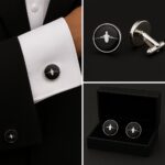 Rowing Black And White Cufflinks