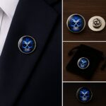 Scottish Skull Lapel Pin Badge